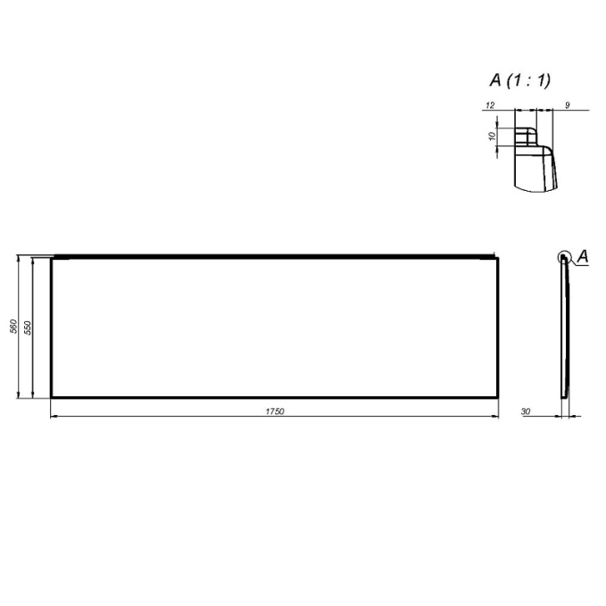 Панель для ванны AM.PM X-Joy W94A-175-075W-P Панель для ванны AM.PM X-Joy W94A-175-075W-P