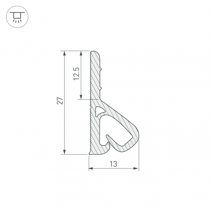 Профиль STRETCH-WALL-TEXTILE-2600, Arlight, 039518, изображение 2 Профиль STRETCH-WALL-TEXTILE-2600, Arlight, 039518, изображение 2
