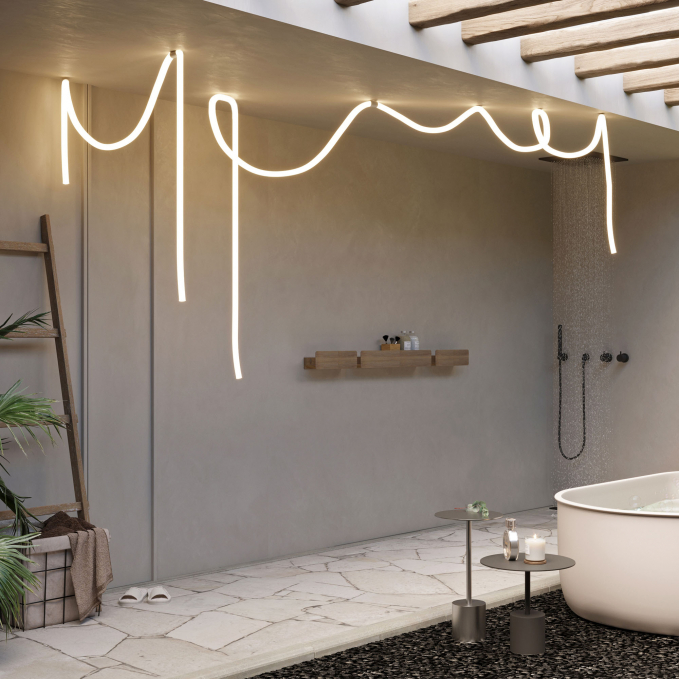 Светодиодная лента герметичная MOONLIGHT-TOP-A336-D25mm 24V Warm2300 360deg (14.4 W/m, IP65, 2835, 5m, wire x1), Arlight, 038748, изображение 2