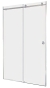 Душевая дверь ADS Sancors WTW 140x195 501WTW1400/1950U.CH.TR8 профиль хром