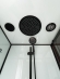 Душевая кабина Sapbox 90x90 SB9091-90-02-WTR-BL профиль черный, стекло прозрачное