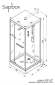 Душевая кабина Sapbox 90x90 SB9091-90-02-WTR-BL профиль черный, стекло прозрачное