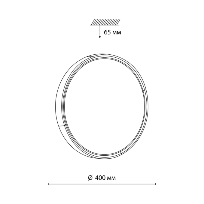 Светильник LED 48Вт 3000-6300K D400 IP43 пульт ДУ VELIO PALE SN 184 СОНЕКС 7629/DL, схема товара Светильник LED 48Вт 3000-6300K D400 IP43 пульт ДУ VELIO PALE SN 184 СОНЕКС 7629/DL, схема товара