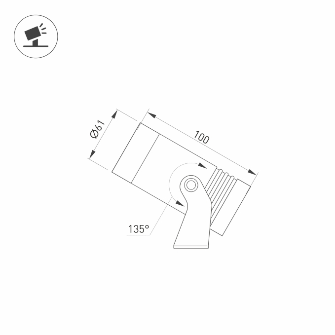 Светильник ALT-RAY-R61-15W Day4000 (DG, 25 deg, 230V), Arlight, 032558, изображение 3 Светильник ALT-RAY-R61-15W Day4000 (DG, 25 deg, 230V), Arlight, 032558, изображение 3