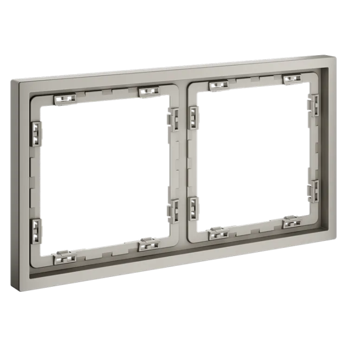 Рамка пластиковая VOLTUM S70 на 2 поста, (кашемир), Voltum, VLS100203