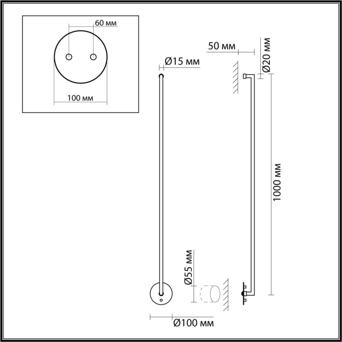 Настенный встраиваемый светильник IP20 LED 3000K 220V TEO HIGHTECH ODL25 267 ODEON LIGHT 7022/14WL, схема товара Настенный встраиваемый светильник IP20 LED 3000K 220V TEO HIGHTECH ODL25 267 ODEON LIGHT 7022/14WL, схема товара