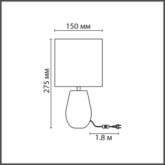 Настольная лампа Е27 1*60W 220V AKIVI MODERNI LN26 474 LUMION 8150/1T, схема товара Настольная лампа Е27 1*60W 220V AKIVI MODERNI LN26 474 LUMION 8150/1T, схема товара