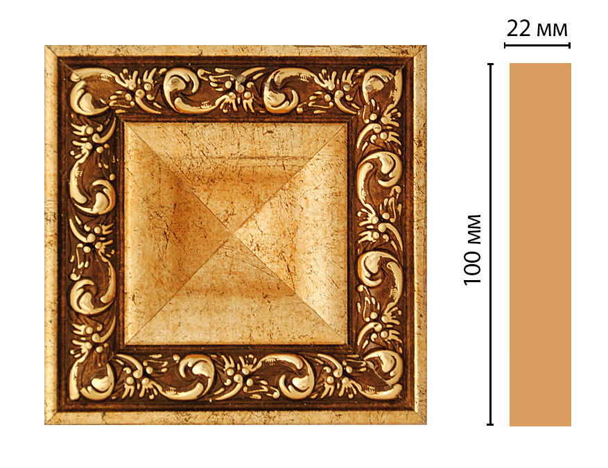 Вставка цветная Decomaster D207-552, 100x100x22 мм Вставка цветная Decomaster D207-552, 100x100x22 мм