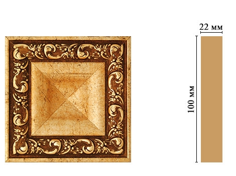 Вставка цветная Decomaster D207-552, 100x100x22 мм Вставка цветная Decomaster D207-552, 100x100x22 мм