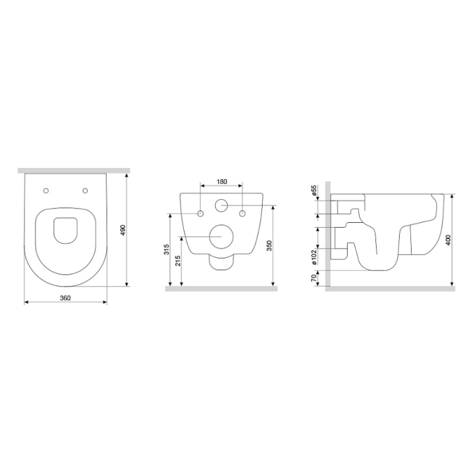 Унитаз Damixa Sirius DX86C1700MBSC