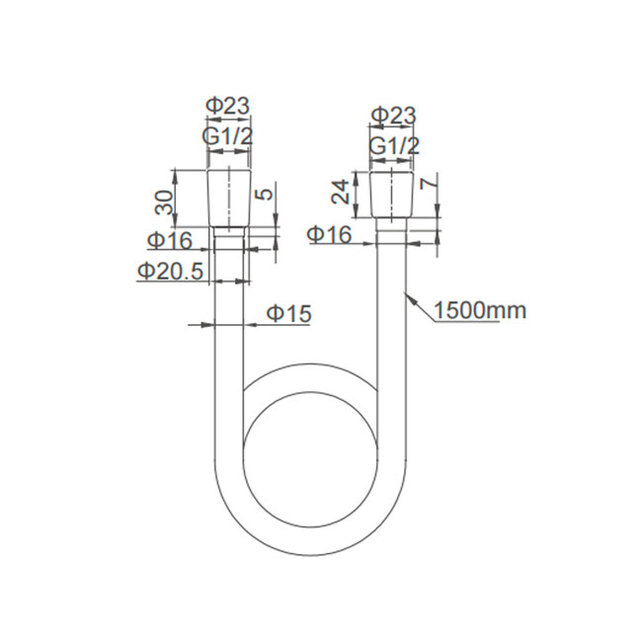Душевой шланг Caprigo Parts 98-515-NER черный Душевой шланг Caprigo Parts 98-515-NER черный
