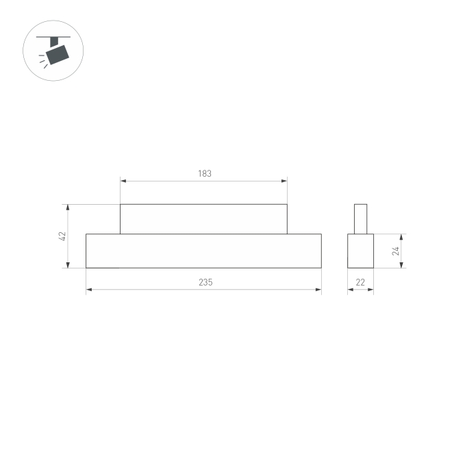 Светильник MAG-ORIENT-LASER-L235-8W Warm3000 (BK, 24 deg, 48V), Arlight, 033615, изображение 4 Светильник MAG-ORIENT-LASER-L235-8W Warm3000 (BK, 24 deg, 48V), Arlight, 033615, изображение 4