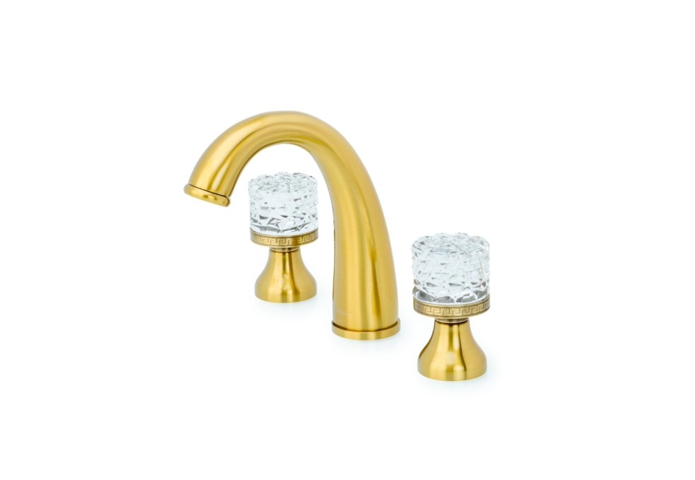 Смеситель для раковины Boheme Crystal 317-CRST бронза глянцевый