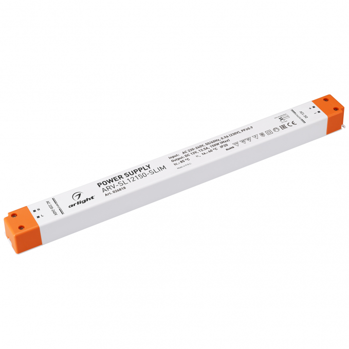 Блок питания ARV-SL12150-SLIM (12V, 12.5A, 150W, PFC), Arlight, 026818, изображение 1 Блок питания ARV-SL12150-SLIM (12V, 12.5A, 150W, PFC), Arlight, 026818, изображение 1