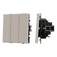 Механизм выключателя трехклавишный непроходной SWT-NOBE-MK03-SFPL-CA (230V, 10A), Arlight, 061797
