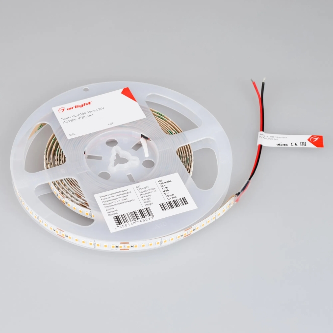 Светодиодная лента UL-A180-10mm 24V Day5000 (12 W/m, IP20, 5m), Arlight, 044512, изображение 3 Светодиодная лента UL-A180-10mm 24V Day5000 (12 W/m, IP20, 5m), Arlight, 044512, изображение 3
