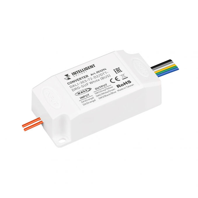 INTELLIGENT ARLIGHT Конвертер DALI-303-72-D2/DT7-DRO-SUF White (BUS), Arlight, 053294, изображение 1 INTELLIGENT ARLIGHT Конвертер DALI-303-72-D2/DT7-DRO-SUF White (BUS), Arlight, 053294, изображение 1