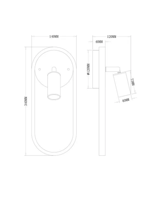 Настенный светильник (бра) Тумблер / Tumbler 14 Вт LED, Freya, FR6074WL-L10G