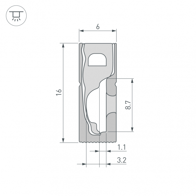 Силиконовый профиль WPH-FLEX-0616-SIDE-S9-5m BLACK, Arlight, 045788, изображение 4 Силиконовый профиль WPH-FLEX-0616-SIDE-S9-5m BLACK, Arlight, 045788, изображение 4