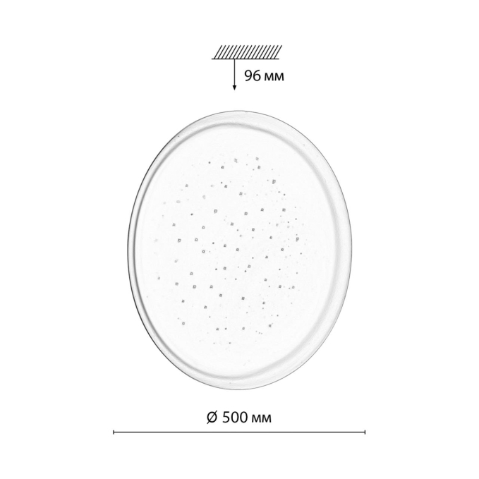 Светильник "зв. небо" LED 76Вт 3000/4000/6000К D500 IP43 CCT JOLLY PALE SN 110 СОНЕКС 7774/ELN, схема товара Светильник "зв. небо" LED 76Вт 3000/4000/6000К D500 IP43 CCT JOLLY PALE SN 110 СОНЕКС 7774/ELN, схема товара