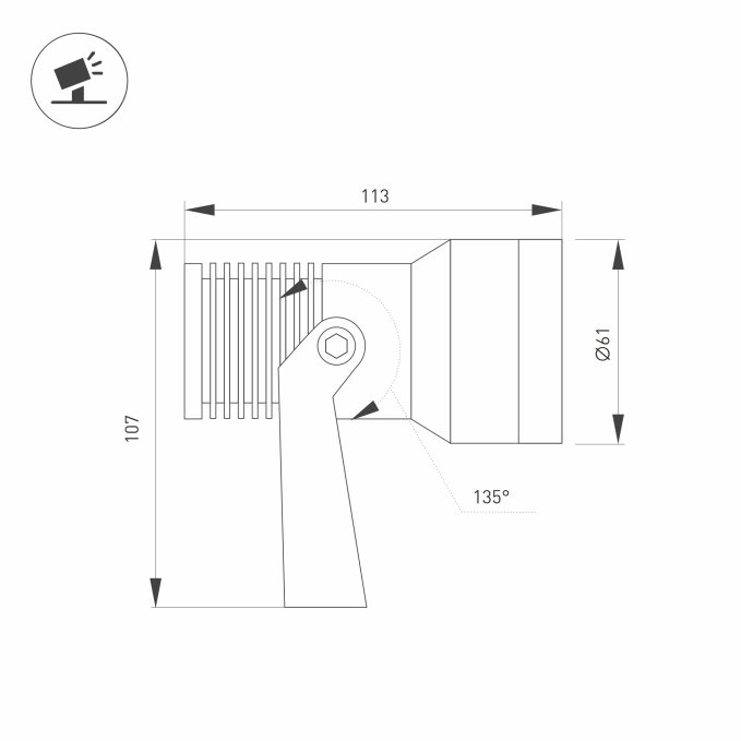 Светильник KT-RAY-COLOR-R61-12W RGB-Warm3000 (DG, 36 deg, 12V), Arlight, 032559, изображение 6 Светильник KT-RAY-COLOR-R61-12W RGB-Warm3000 (DG, 36 deg, 12V), Arlight, 032559, изображение 6