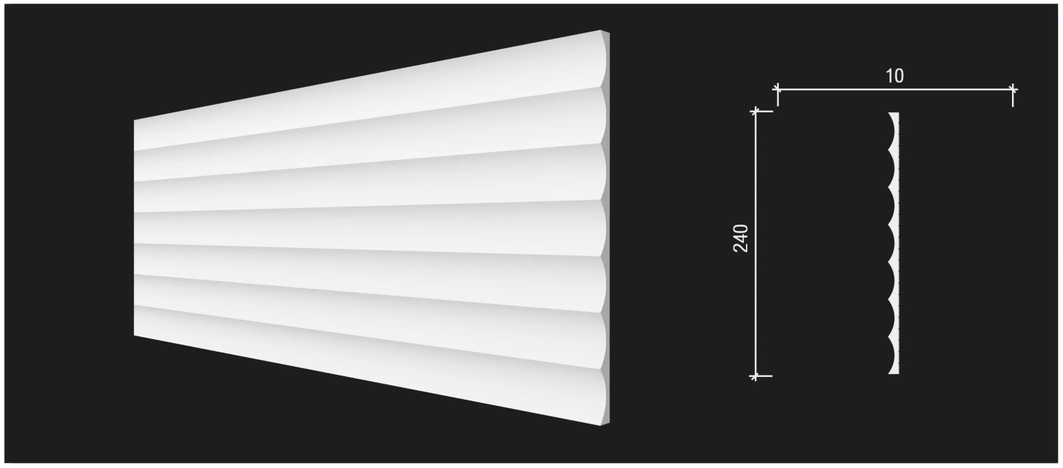 Стеновая панель Decor-Dizayn DD900(3M), 240x10x3000 мм