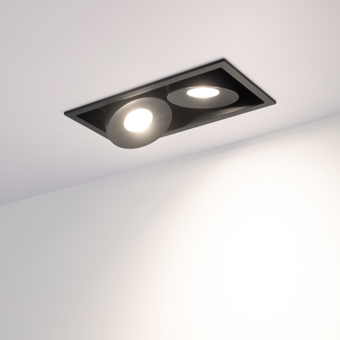 Светильник CL-SIMPLE-S148x80-2x9W Day4000 (BK, 45 deg), Arlight, 026877, изображение 4 Светильник CL-SIMPLE-S148x80-2x9W Day4000 (BK, 45 deg), Arlight, 026877, изображение 4
