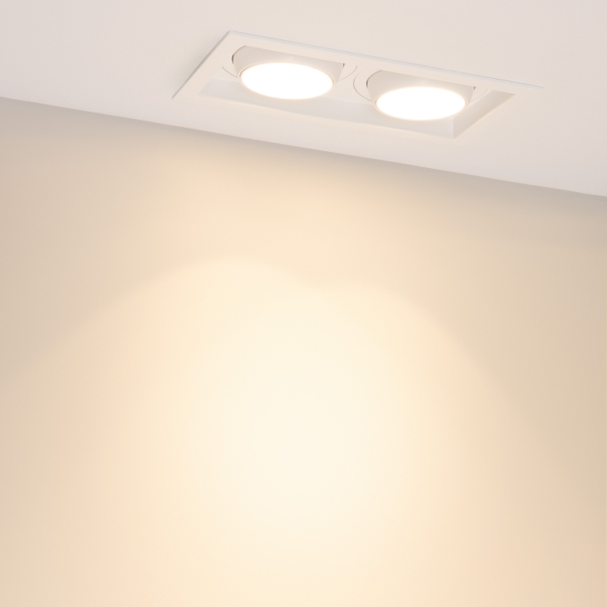 Светильник MS-VORTEX-BUILT-S250x140-2x30W Warm3000 (WH-WH, 17 deg, 230V), Arlight, 057767, изображение 4 Светильник MS-VORTEX-BUILT-S250x140-2x30W Warm3000 (WH-WH, 17 deg, 230V), Arlight, 057767, изображение 4