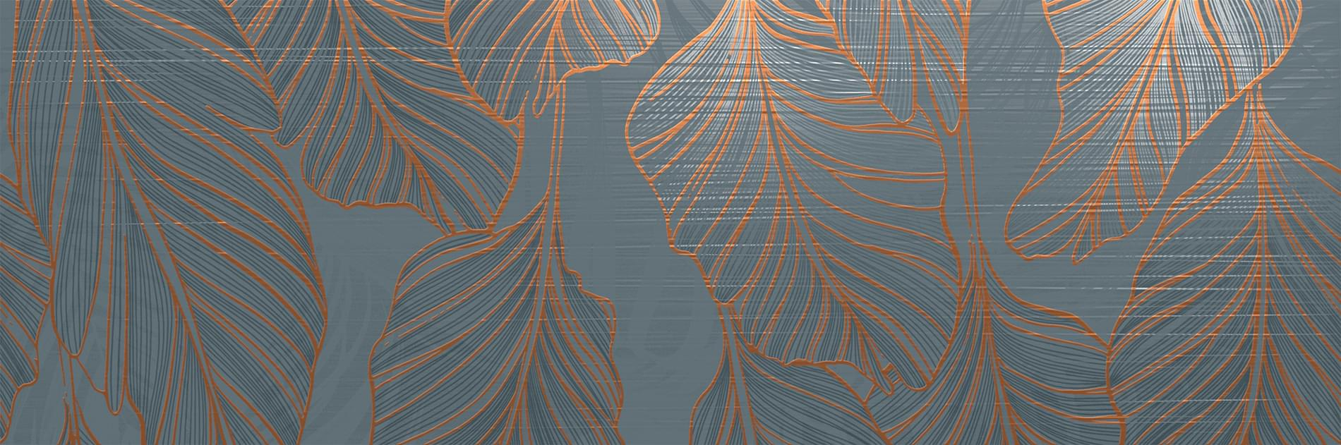 Декор Italon Element Silk Petrolio Inserto Foliage 25x75, 600080000405 Декор Italon Element Silk Petrolio Inserto Foliage 25x75, 600080000405