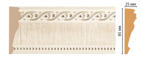 Молдинг Decomaster 152-6 ДМ, 85x25x2400 мм