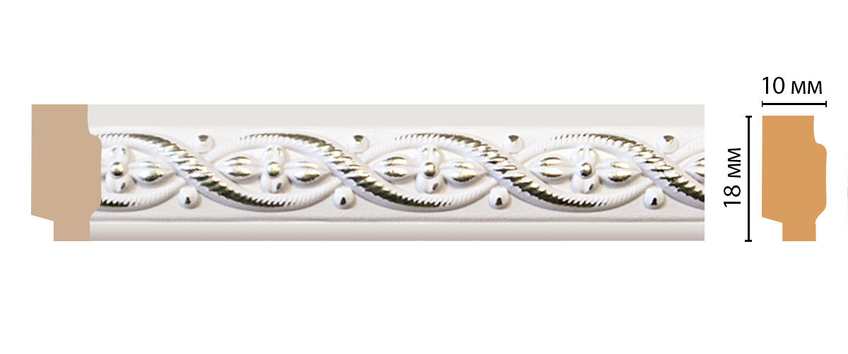 Молдинг Decomaster 158-7D ДМ, 18x10x2400 мм Молдинг Decomaster 158-7D ДМ, 18x10x2400 мм