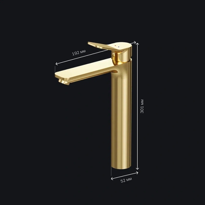 Смеситель для раковины (умывальника) AM.PM X-Joy F85A92099 высокий, золото Смеситель для раковины (умывальника) AM.PM X-Joy F85A92099 высокий, золото