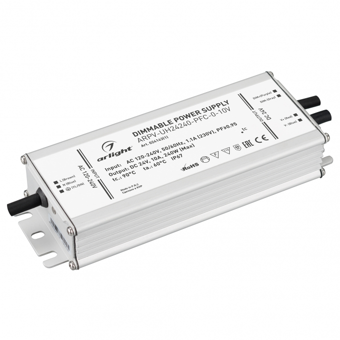 Блок питания ARPV-UH24240-PFC-0-10V (24V, 10.0A, 240W), Arlight, 024143(1), изображение 1