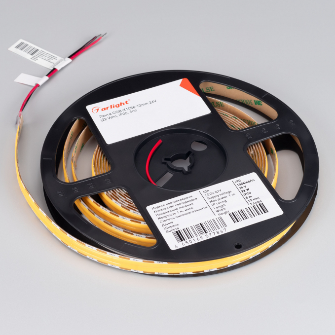 Светодиодная лента COB-X1088-12mm 24V Warm3000 (22 W/m, IP20, 5m), Arlight, 046932, изображение 3 Светодиодная лента COB-X1088-12mm 24V Warm3000 (22 W/m, IP20, 5m), Arlight, 046932, изображение 3