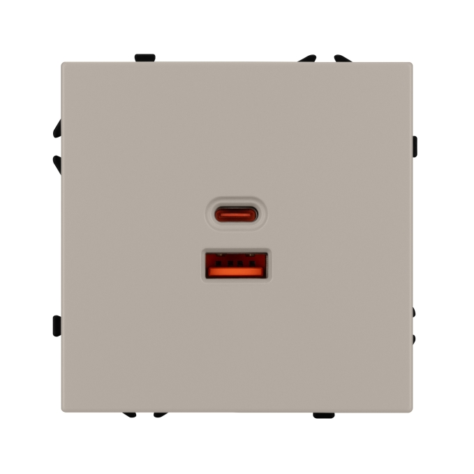 Механизм розетки с быстрой USB зарядкой SCT-NOBE-MUAC-SFPL-FC-CA (65W, QC3), Arlight, 059446, изображение 2
