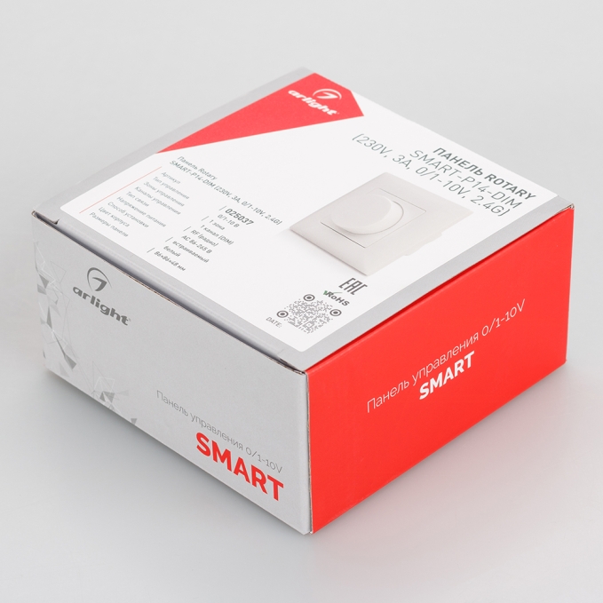 Панель SMART-P14-DIM-IN White (230V, 3A, 0-10V, Rotary, 2.4G), Arlight, 025037, изображение 3