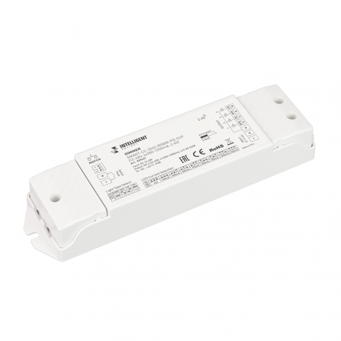 INTELLIGENT ARLIGHT Диммер SMART-CC-2042-RGBW-PD-SUF (12-48V, 4x350-1200mA, 2.4G), Arlight, 037421, изображение 1 INTELLIGENT ARLIGHT Диммер SMART-CC-2042-RGBW-PD-SUF (12-48V, 4x350-1200mA, 2.4G), Arlight, 037421, изображение 1