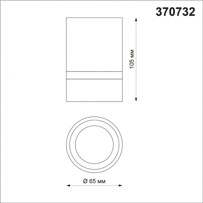 Светильник накладной IP20 GU10 9W 235V ELINA OVER NT21 474 NOVOTECH 370732, схема товара Светильник накладной IP20 GU10 9W 235V ELINA OVER NT21 474 NOVOTECH 370732, схема товара