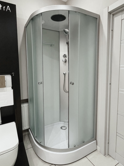 Душевая кабина Sapbox 90x90 SB1114-90-01-WM-S профиль сатин, стекло матовое Душевая кабина Sapbox 90x90 SB1114-90-01-WM-S профиль сатин, стекло матовое