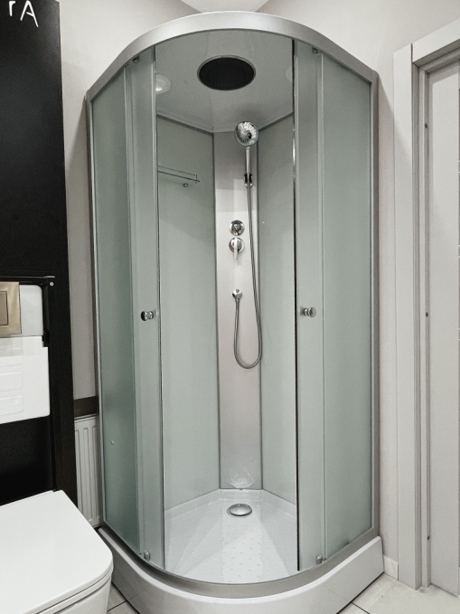 Душевая кабина Sapbox 90x90 SB1114-90-01-WM-S профиль сатин, стекло матовое Душевая кабина Sapbox 90x90 SB1114-90-01-WM-S профиль сатин, стекло матовое