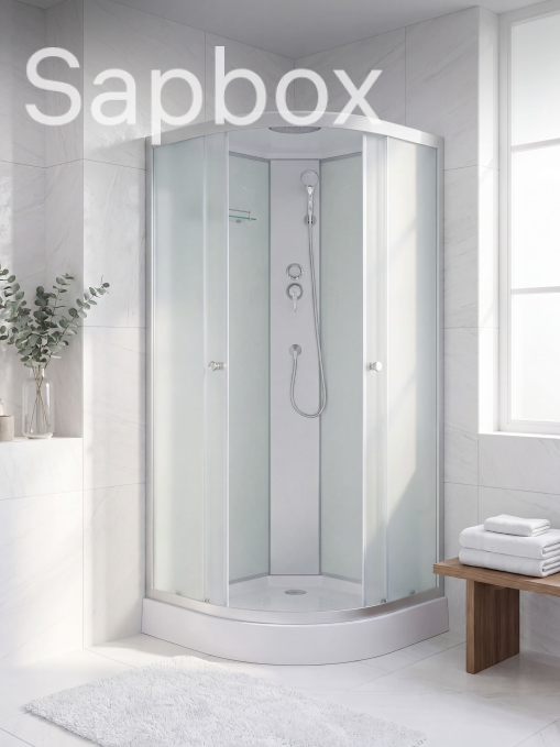 Душевая кабина Sapbox 90x90 SB1114-90-01-WM-S профиль сатин, стекло матовое Душевая кабина Sapbox 90x90 SB1114-90-01-WM-S профиль сатин, стекло матовое