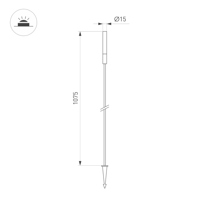 Светильник KT-CATALI-BOLL-H1075-0.5W Warm3000 (BK, 160 deg, 24V), Arlight, 050683, изображение 4 Светильник KT-CATALI-BOLL-H1075-0.5W Warm3000 (BK, 160 deg, 24V), Arlight, 050683, изображение 4