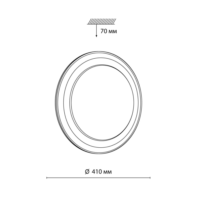 Светильник LED 48Вт 3000-6300K D410 IP43 пульт ДУ SETTA PALE SN 151 СОНЕКС 7630/DL, схема товара Светильник LED 48Вт 3000-6300K D410 IP43 пульт ДУ SETTA PALE SN 151 СОНЕКС 7630/DL, схема товара
