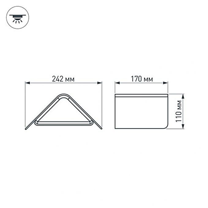 Светильник LGD-Wall-Delta-1B-12W Warm White, Arlight, 019779, изображение 3 Светильник LGD-Wall-Delta-1B-12W Warm White, Arlight, 019779, изображение 3