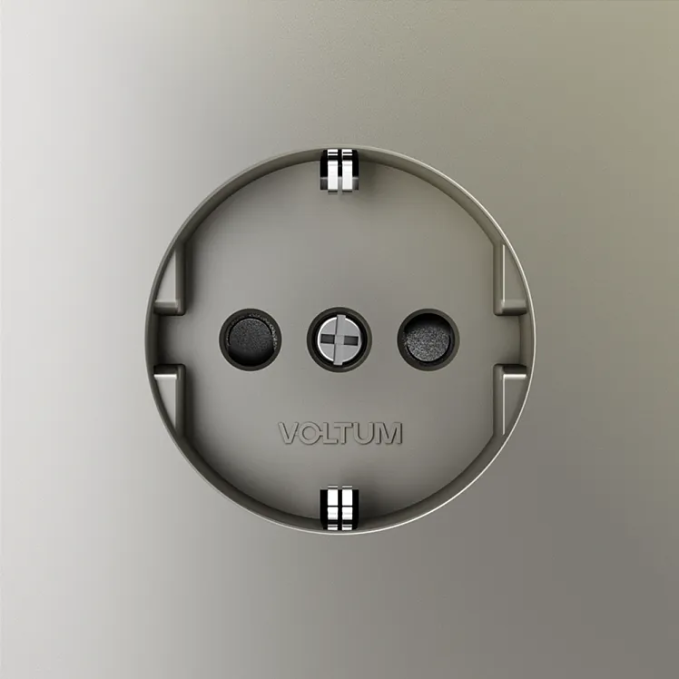 Розетка встраиваемая VOLTUM S70 с заземлением и защитными шторками, 16А, (шелк), Voltum, VLS040204 Розетка встраиваемая VOLTUM S70 с заземлением и защитными шторками, 16А, (шелк), Voltum, VLS040204