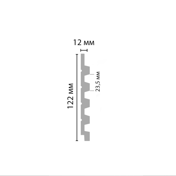 Декоративная панель Decomaster D317 ДМ, 122x12x2900 мм