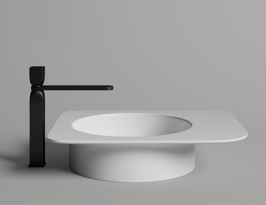 Накладная раковина Salini Ninfea 02 110521M 55 см белая матовая Накладная раковина Salini Ninfea 02 110521M 55 см белая матовая