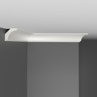 Карниз, плинтус потолочный гладкий Decomaster D115-115ДМ, 30x30x2000 мм