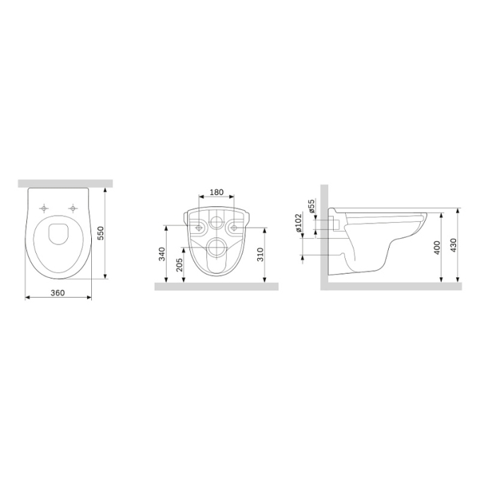 Унитаз Damixa Willow DX15C1700SC