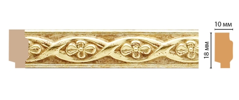 Молдинг Decomaster 158-933 ДМ, 18x10x2400 мм Молдинг Decomaster 158-933 ДМ, 18x10x2400 мм